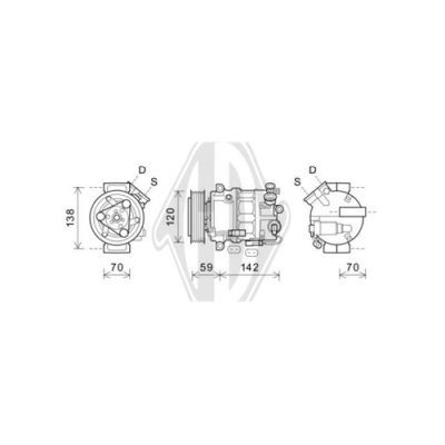 DIEDERICHS Kompressori, ilmastointilaite DCK1431