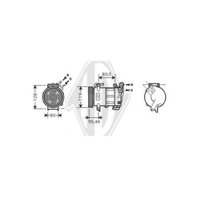 DIEDERICHS Kompressori, ilmastointilaite DCK1447