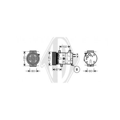 DIEDERICHS Kompressori, ilmastointilaite DCK1480