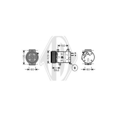 DIEDERICHS Kompressori, ilmastointilaite DCK1483