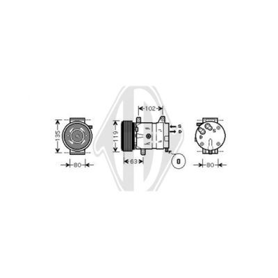 DIEDERICHS Kompressori, ilmastointilaite DCK1498