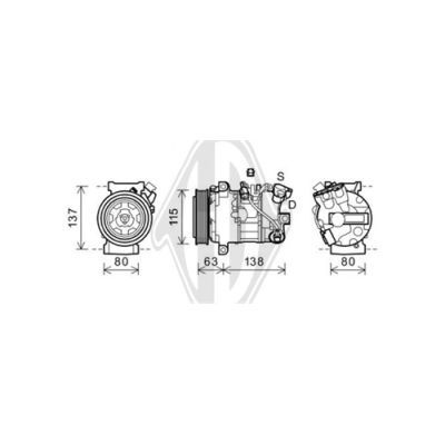 DIEDERICHS Kompressori, ilmastointilaite DCK1509