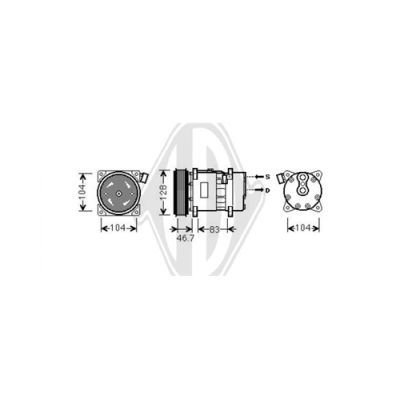 DIEDERICHS Kompressori, ilmastointilaite DCK1584