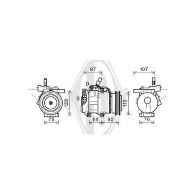 DIEDERICHS Kompressori, ilmastointilaite DCK1676