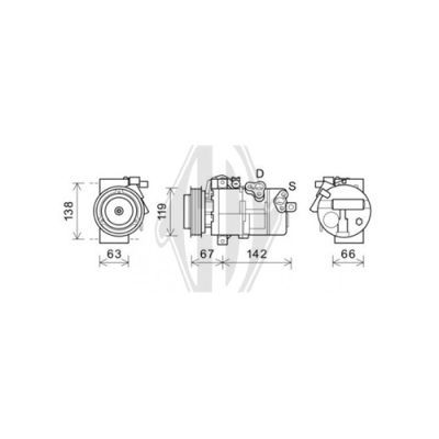 DIEDERICHS Kompressori, ilmastointilaite DCK1686