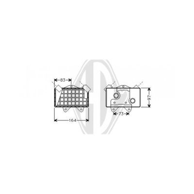 DIEDERICHS Moottoriöljyn jäähdytin DCO1035