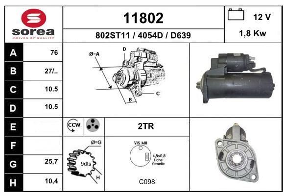 EAI Käynnistinmoottori 11802