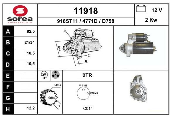 EAI Käynnistinmoottori 11918
