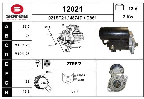 EAI Käynnistinmoottori 12021