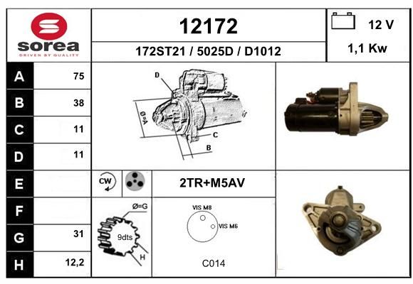 EAI Käynnistinmoottori 12172