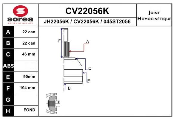 EAI Nivelsarja, vetoakseli CV22056K