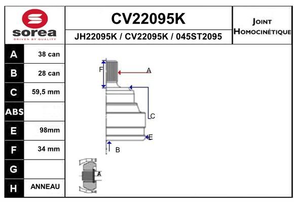 EAI Nivelsarja, vetoakseli CV22095K