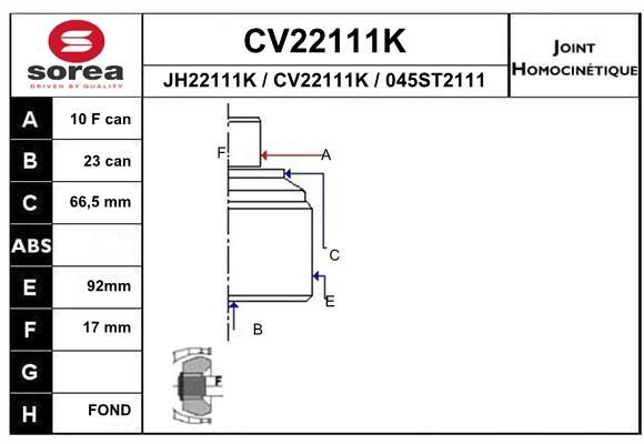 EAI Nivelsarja, vetoakseli CV22111K