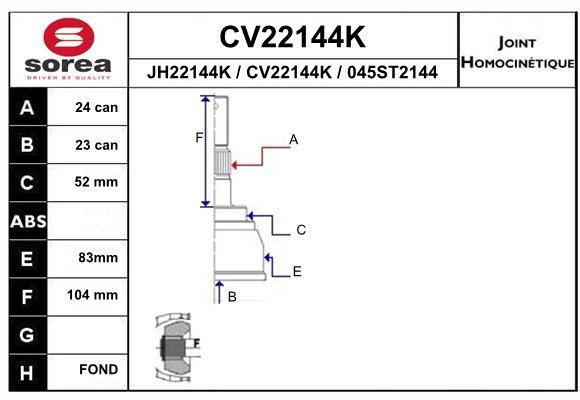 EAI Nivelsarja, vetoakseli CV22144K