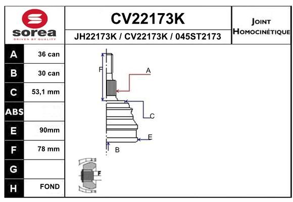 EAI Nivelsarja, vetoakseli CV22173K