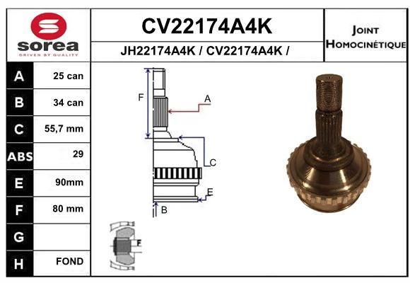 EAI Nivelsarja, vetoakseli CV22174A4K