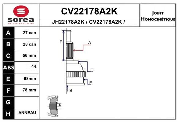 EAI Nivelsarja, vetoakseli CV22178A2K