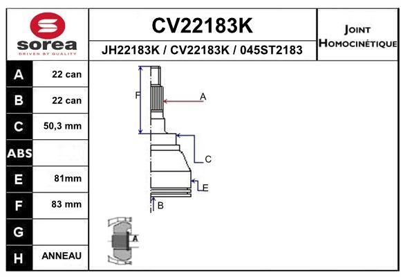 EAI Nivelsarja, vetoakseli CV22183K