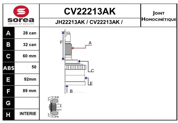 EAI Nivelsarja, vetoakseli CV22213AK