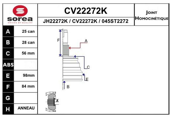 EAI Nivelsarja, vetoakseli CV22272K