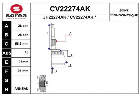 EAI Nivelsarja, vetoakseli CV22274AK