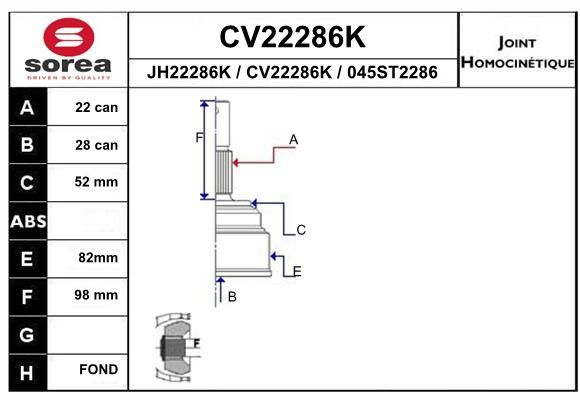 EAI Nivelsarja, vetoakseli CV22286K