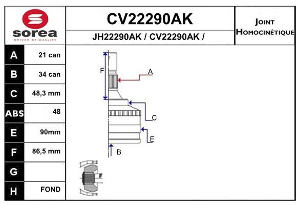 EAI Nivelsarja, vetoakseli CV22290AK