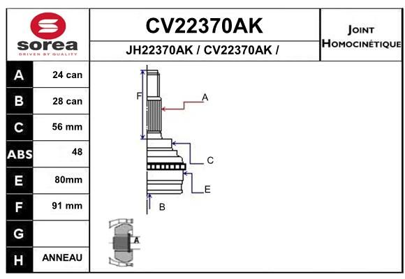 EAI Nivelsarja, vetoakseli CV22370AK