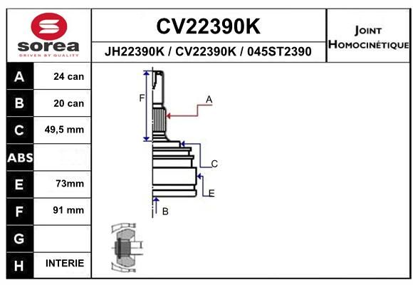 EAI Nivelsarja, vetoakseli CV22390K