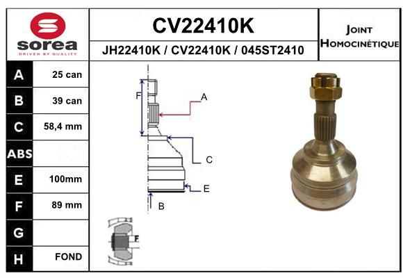 EAI Nivelsarja, vetoakseli CV22410K