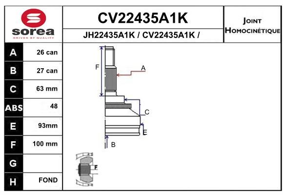 EAI Nivelsarja, vetoakseli CV22435A1K