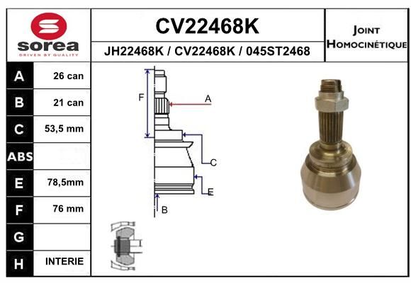 EAI Nivelsarja, vetoakseli CV22468K