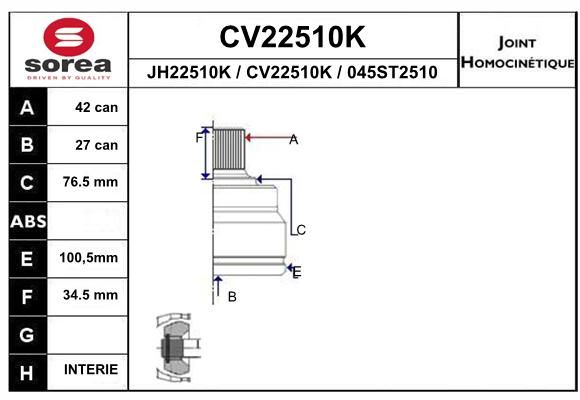 EAI Nivelsarja, vetoakseli CV22510K