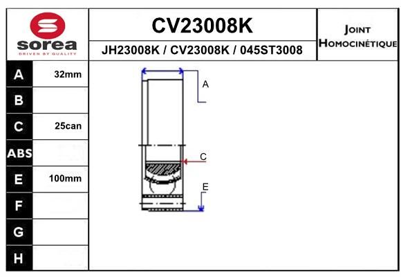 EAI Nivelsarja, vetoakseli CV23008K