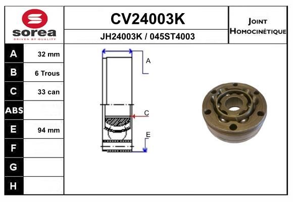 EAI Nivelsarja, vetoakseli CV24003K