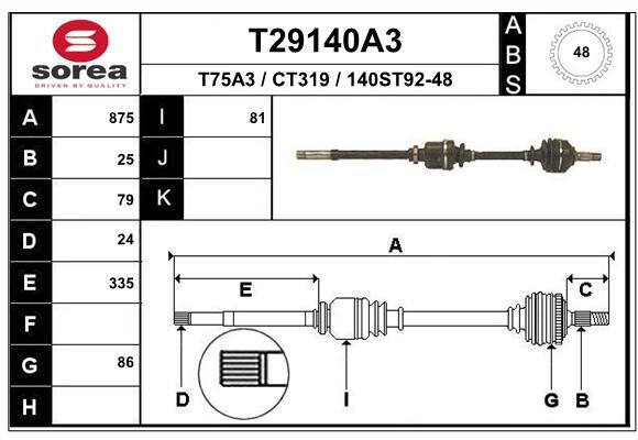 EAI Vetoakseli T29140A3