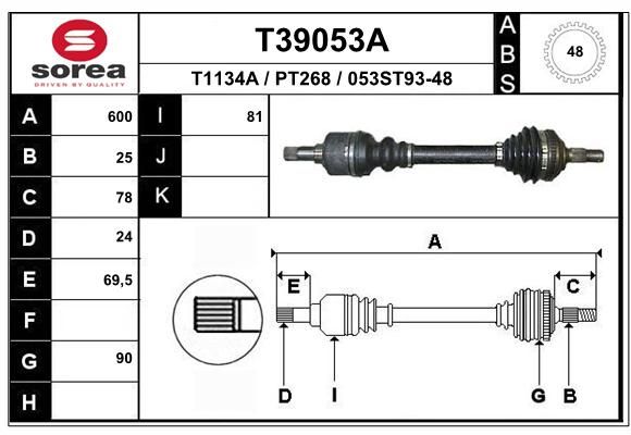 EAI Vetoakseli T39053A