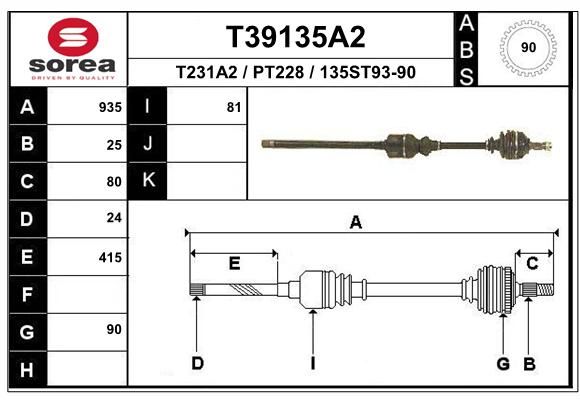 EAI Vetoakseli T39135A2