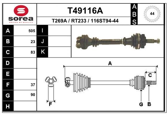 EAI Vetoakseli T49116A