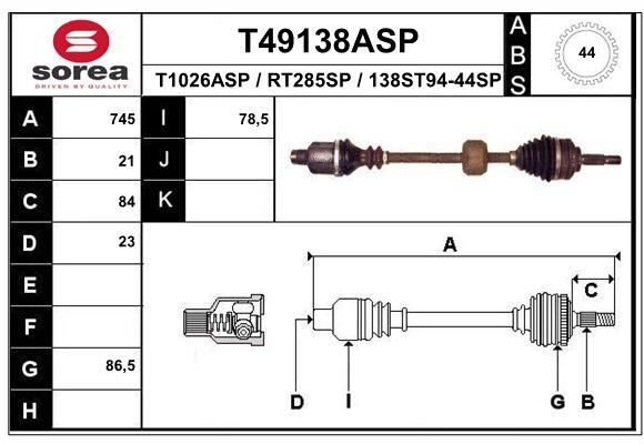 EAI Vetoakseli T49138ASP