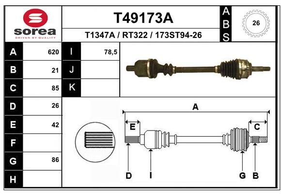 EAI Vetoakseli T49173A