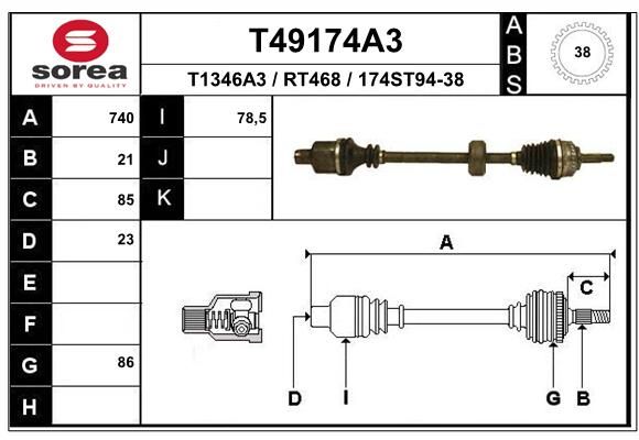 EAI Vetoakseli T49174A3