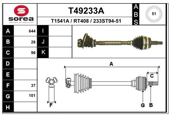 EAI Vetoakseli T49233A