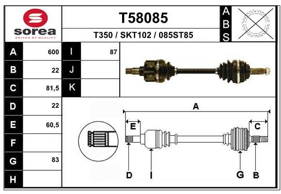 EAI Vetoakseli T58085