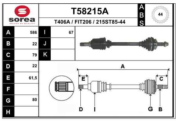 EAI Vetoakseli T58215A