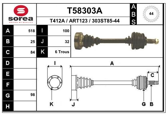 EAI Vetoakseli T58303A