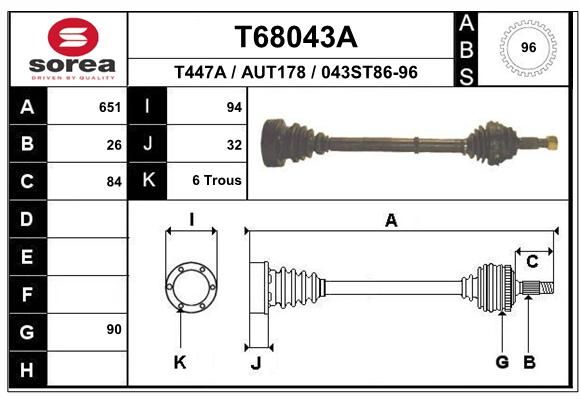 EAI Vetoakseli T68043A