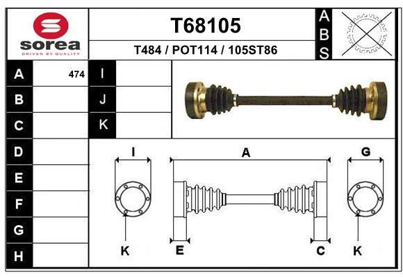 EAI Vetoakseli T68105