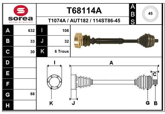 EAI Vetoakseli T68114A