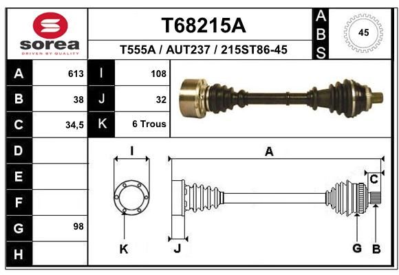 EAI Vetoakseli T68215A